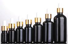 Gotero negro vacío para aromaterapia, botellas de vidrio para aceite esencial líquido, pipeta, contenedor de Perfume, 5/10/15/20/30/50/100ml, 100 Uds. 2024 - compra barato