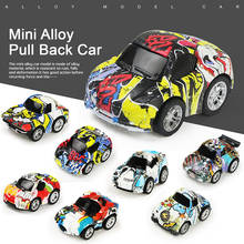 8 PCS/Set Mini Alloy Car Model with Graffiti Design Pull Back Diecast Vehicles Simulate Racing Car Christmas Gift for Children 2024 - buy cheap