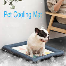 Silk Small Medium Dogs Cool Ice Pad Summer Washable Puppy Sleeping Bed Blanket Cat Breathable Cooling Cushion Sofa Kennel 2024 - buy cheap