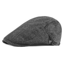 Fibonacci boné masculino boina, chapéu casual para inverno 2020 tweed boina chapéu hera plana para homens estilo retrô 2024 - compre barato