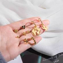 2020 New Boho Vintage Geometric Gold Drop Earrings For Women Earth Cactus Crown Earring Set Female Jewelry Wedding Party Gift 2024 - buy cheap