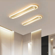 Iluminação led de teto moderna finalizada com ouro, para sala de estar, corredores, corredor, varanda, entrada, varanda, varanda, vestimenta 2024 - compre barato