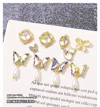 100 pçs 3d borboleta coréia design decorações da arte do prego charme liga jóias ornamentos estilo japonês manicure acessórios TUJ-3458 2024 - compre barato