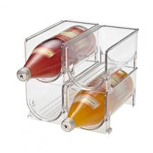 Rack de armazenamento de escritório em casa cozinha transparente economia de espaço acrílico vinho rack de armazenamento organizador titular de armazenamento de vinho 2024 - compre barato