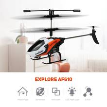 Helicóptero de Control remoto con luz, juguete volador eléctrico, avión con Radio infrarroja, suspensión neumática, AF610, regalo para chico 2024 - compra barato