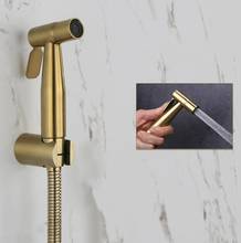 Free ship Brushed Gold SUS304 Wash Seat Hand Held Shower Head Bidet Spray Toilet Shattaf 2024 - buy cheap