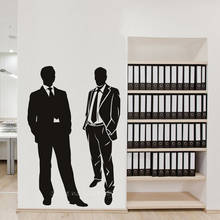 Adesivo de parede homem e escritório, adesivo de trabalho em grupo e equipe, decoração de escritório, arte, removível, papel de parede, pôster, eb194 2024 - compre barato