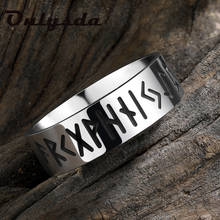 Dropshipping  Stainless steel Odin Norse Viking Amulet Rune MEN Ring Fashion Words RETRO Rings Jewelry Wedding Gift For Man 2024 - buy cheap