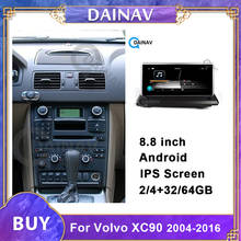 Автомобильный Радио мультимедийный плеер стерео Tesla стиль для-Volvo XC90 2004-2016 автомобильный DVD плеер GPS навигация Android 2024 - купить недорого