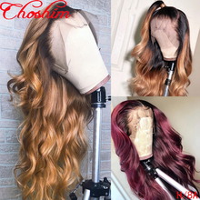 Brazilian Body Wave 1B/27/30/Burg Colored Ombre Human Hair Wig Glueless Choshim 13x4 Lace Front Wig For Women Preplucked Remy 2024 - buy cheap