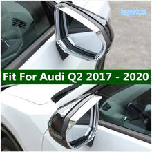 Car Rear View Mirror Rain Shield Guard Auto Rearview Mirrors Rainproof Eyebrow Frame Cover Trim ABS Fit For Audi Q2 2017 - 2020 2024 - buy cheap