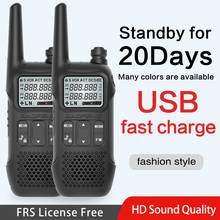 Baofeng-walkie-talkie recargable con carga USB, Radio de 22 canales, 22 canales, FRS, NOAA, para senderismo, 2 uds. 2024 - compra barato