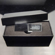 Pendrive de memória cristal usb 2.0 com logotipo personalizado, unidade flash com caixa de presente 4gb 8gb 16gb 32gb 64gb presente de casamento 128mb 2024 - compre barato