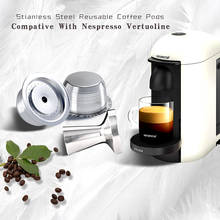 Cápsula de café reutilizável nespreeso vertuolina, conjunto com copo grande para cápsula de café nespresso veryour inv135bae e ras xn 9031 2024 - compre barato