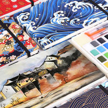 Papel de acuarela de algodón de Japón, libreta de dibujo de 21x220 cm, Bloc de bocetos de libro de mano de viaje, estampado en caliente, pintura de bocetos, N666, 13,5g 2024 - compra barato