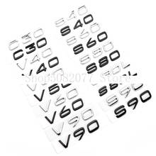 ABS letras números emblema C30 V40 V50 V60 V90 S40 S60 S80L S90 maletero tapa insignia modelos namaplaca pegatina de coche para Volvo 2024 - compra barato