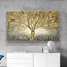 Gold Tree Poster Canvas Painting Abstract Pictures For Home Wall Art For Living Room Decoration Posters And Prints 2024 - buy cheap