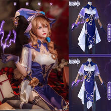 Game Genshin Impact Lisa Witch of Purple Rose Cosplay Costume The Librarian Sexy Dress and wigs shoes boots Halloween uniforms 2024 - buy cheap