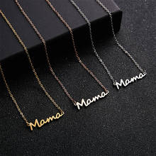 Fashion Mama Letters Necklace Stainless Steel Mom Baby Lockbone Chain Pendant Choker Female Jewelry For Mother's Day Gift 2021 2024 - buy cheap