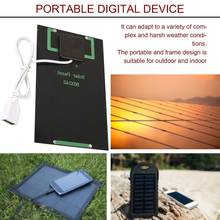Carregador de bateria solar 5w 5v, módulo solar com porta usb portátil para uso externo e telefones celulares 2024 - compre barato