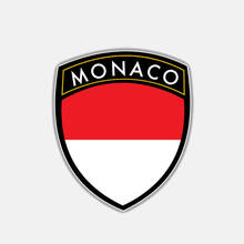 Виниловая наклейка для автомобиля, мотоцикла, флаг Монако, щит, декоративная наклейка 2024 - купить недорого