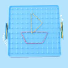 16x16cm Double Sided Geoboard Nails Peg Board Elastic Bands Kids  Teaching Aids Kids Educational Toys for Children Gift 2024 - buy cheap