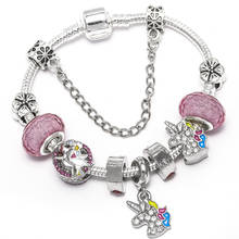 YADA Gifts INS Trendy Cartoon Unicorn Bracelets&Bangles For Women Charm Bracelets Unicorn Friendship Crystal Bracelet BT200316 2024 - buy cheap