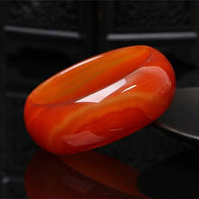 Natural Red Jade Bangle Bracelet Hand-Carved Charm Jewelry Fashion Accessories for Men Women Round Bangle 2024 - buy cheap
