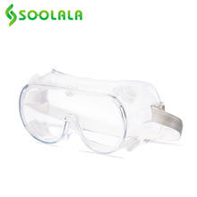 Защитные очки SOOLALA, противотуманные, регулируемые, защита от брызг, пыльцы, пыли, ветра, лабораторные очки, защитные очки для велоспорта 2024 - купить недорого