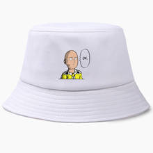 Chapéu balde estampado anime one punch, chapéu harajuku masculino e feminino de verão, chapéu protetor solar para pescador 2024 - compre barato