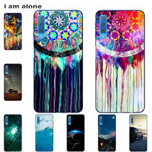 I am alone capa de celular para samsung galaxy, capa de celular bonita com estampa de desenho animado e colorido, compatível com os modelos a7, a700, a710, 2016, a720, 2017, a730 2024 - compre barato