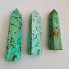 Natural Quartz Turquoise Wand Point Gemstones Crystals Healing Reiki Gems Stones Home Decoration 2024 - buy cheap