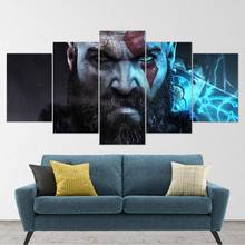 Kratos-figuras de acción God Of War para decoración del hogar, pósteres modulares de Gamer, imágenes en lienzo, pinturas HD, arte de pared, para sala de estar, 5 uds. 2024 - compra barato