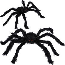 8 piezas 50cm decoración de Halloween araña negra de miedo con ojos rojos niños juguete Horror casa Prop fiesta suministros 2024 - compra barato