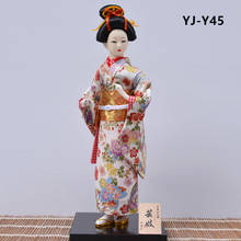 MYBLUE-Kimono de Geisha japonés Kawaii hecho a mano, escultura de muñeca, figurita de casa japonesa, accesorios de decoración para habitación del hogar, 30cm 2024 - compra barato