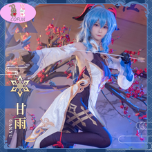 Anime! Conjunto de fantasia genimpacto caneleira ganyu liyue, vestido elegante para cosplay, carnaval, halloween, roupa de festa feminina, 2021 2024 - compre barato