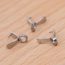 20pcs stainless steel pendant bails 8x9mm diy pinch clip hooks for pendants jewelry making 2024 - buy cheap