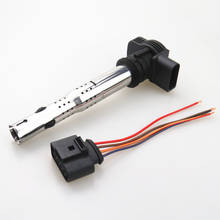 FHAWKEYEQ Ignition Coil Plug + Cable Socket For A3 A4 A6 VW Golf Passat Jetta Tiguan CC GTI Rabbit Eos 1.8L 2.0L 07K 905 715 D 2024 - buy cheap