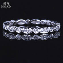 HELON-Anillo de Plata de Ley 925 para mujer, accesorio con diamantes naturales 100% genuinos, joyería fina Vintage, para compromiso y boda 2024 - compra barato