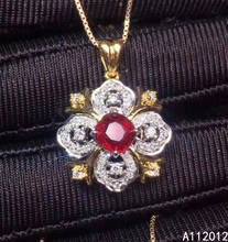 KJJEAXCMY fine Jewelry 925 Sterling Silver Natural Ruby Girl new trendy Pendant Necklace chain Support Test Chinese style 2024 - buy cheap