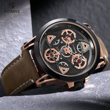 RUIMAS Luxury Quartz Watches Men Leather Strap Military Sports Wristwatch Man Reloigos Maculino Top Brand Casual Watch Clock 550 2024 - buy cheap