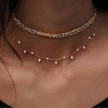 Top Quality Cubic Zirconia drip cz station choker necklace 925 sterling silver delicate elegance jewerly layer stunning necklace 2024 - buy cheap