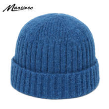 2019New Men Knitted Hat Beanie Skullcap Casual Short Wool Women Thread Hip Hop Skullcap Retro Navy Fashion Warm Beanie Skullcap 2024 - buy cheap