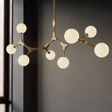 Lustre moderno de vidro, iluminação led para sala de estar, decoração para casa, jantar, suspensa, lâmpada, iluminação interna, luminária 2024 - compre barato