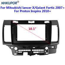 2 Din 10,1 "Автомобильная радиоустановка, панель для приборной панели, установка, отделка рамы, комплект для Mitsubishi Lancer X/Galant Fortis 2007 + 2024 - купить недорого