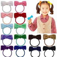 10pcs/lot 5.5*4 CM High Quality Velvet Handmade Bowknot Elastic Hairband DIY Hair Accessories Infant Headwear Clothing Ornaments 2024 - buy cheap