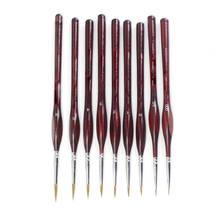 9Pcs Miniature Paint Brush Pen Set Professional Sable Hair Fine Detail Art Nail Model Paint Brush Kit art supplies for painting 2024 - buy cheap