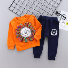 Autumn /winter boys clothing cartoon color line lion infant sportswear 2PCS suit children's clothing children boys' clothing 2024 - buy cheap