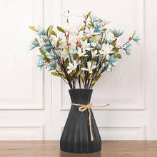 Vaso de plástico imitação branco de rattan com nova cintura flores vaso para casas sala de estar decoração vaso e tapetes estilo japonês 2024 - compre barato