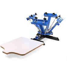 Печатная машина для шелкографии, 4 цвета, 1 станция, 4-1 пресс для печати футболок «сделай сам» 2024 - купить недорого